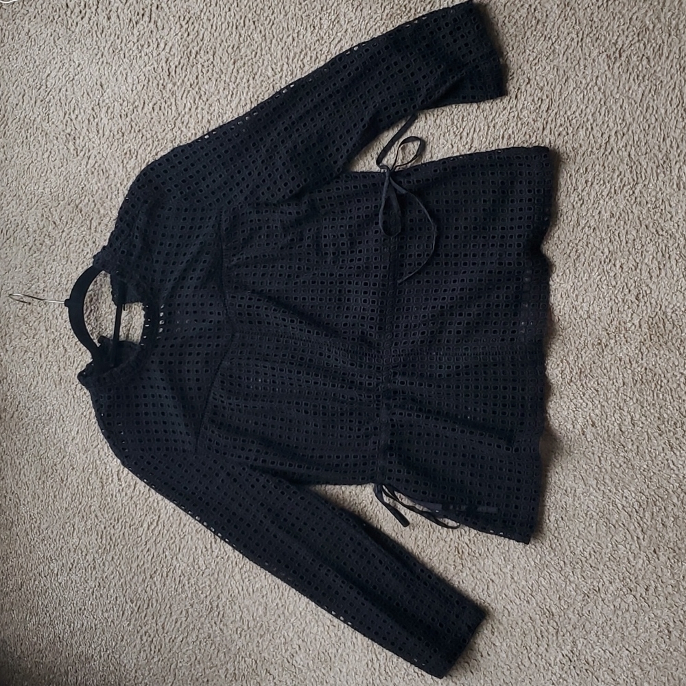 Point Sur/J Crew Black Layering Top